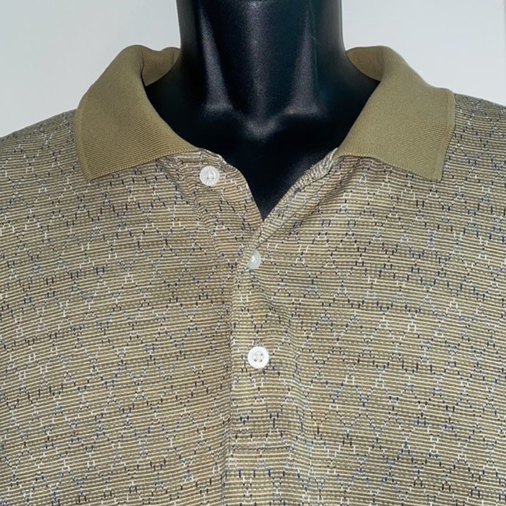 Alan  Flusser tan polo shirt